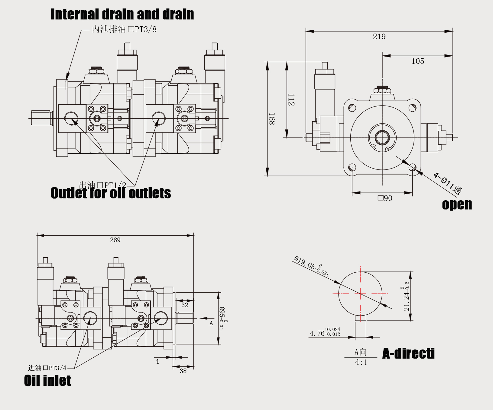 Пластинчатые насосы с переменной производительностью (HVP-40-40-140)