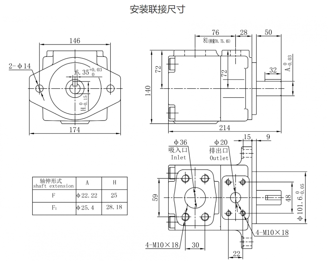 Пластинчатые насосы серии PV2R (PV2R2-75-FR)